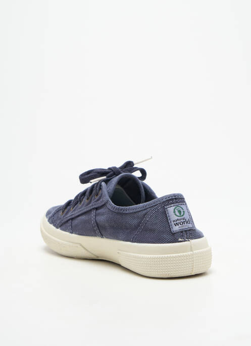 Baskets bleu fonce NATURAL WORLD unisexe