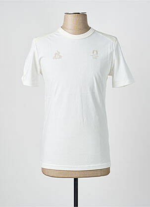 T-shirt coupe cintrée manches courtes blanc LE COQ SPORTIF homme