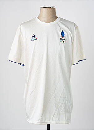 T-shirt broderie manches courtes blanc LE COQ SPORTIF homme