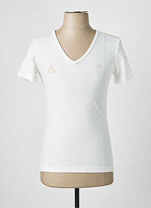 T-shirt coupe cintrée manches courtes blanc LE COQ SPORTIF homme