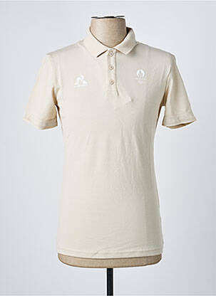 Polo coupe cintrée manches courtes beige LE COQ SPORTIF homme