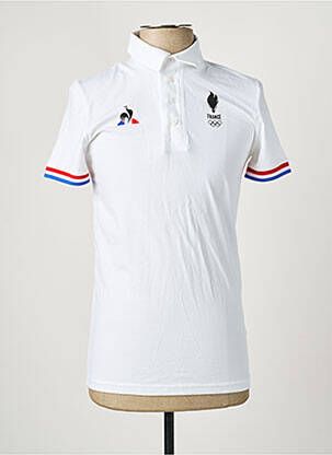 Polo coupe cintrée manches courtes blanc LE COQ SPORTIF homme