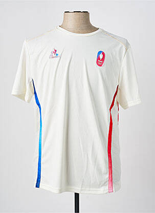 T-shirt broderie manches courtes blanc LE COQ SPORTIF homme