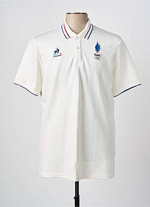 Polo coupe droite manches courtes blanc LE COQ SPORTIF homme