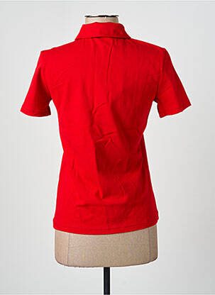 Polo fermeture boutonnée sur le devant manches courtes rouge LE COQ SPORTIF femme