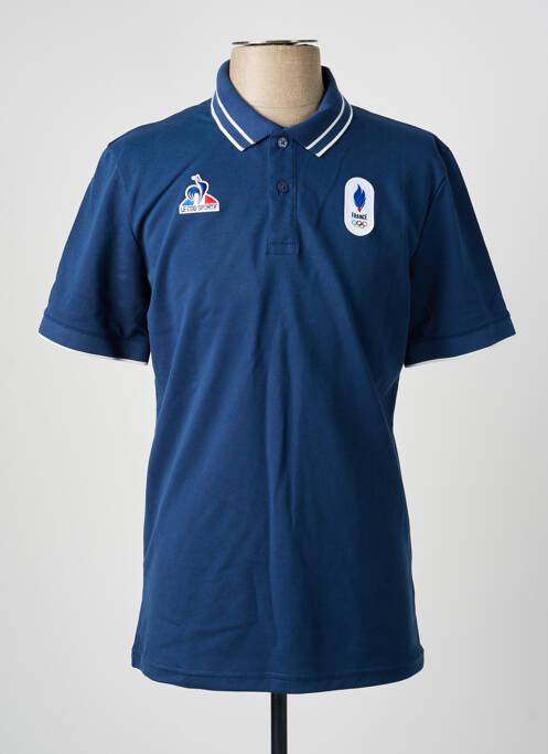 Polo coupe droite manches courtes bleu LE COQ SPORTIF homme