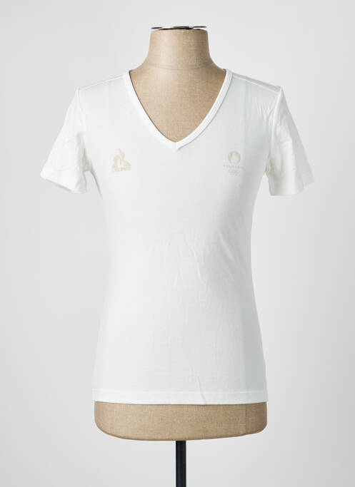 T-shirt coupe cintrée manches courtes blanc LE COQ SPORTIF homme