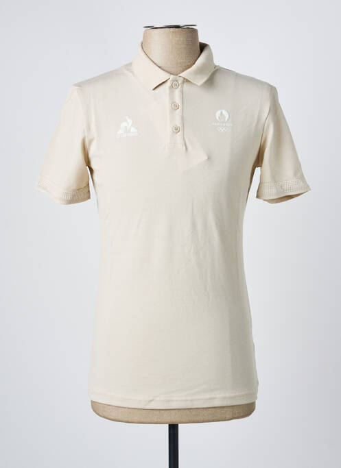 Polo coupe cintrée manches courtes beige LE COQ SPORTIF homme
