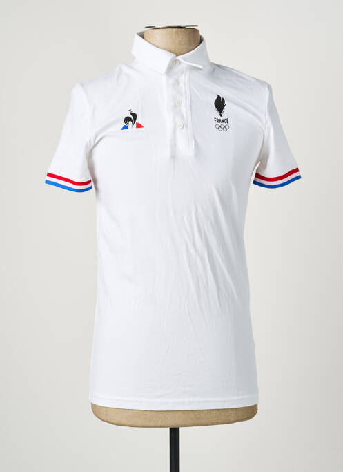 Polo coupe cintrée manches courtes blanc LE COQ SPORTIF homme