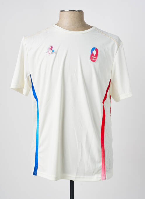 T-shirt broderie manches courtes blanc LE COQ SPORTIF homme