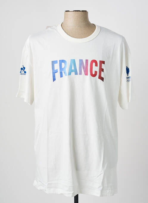 T-shirt coupe droite manches courtes blanc LE COQ SPORTIF homme