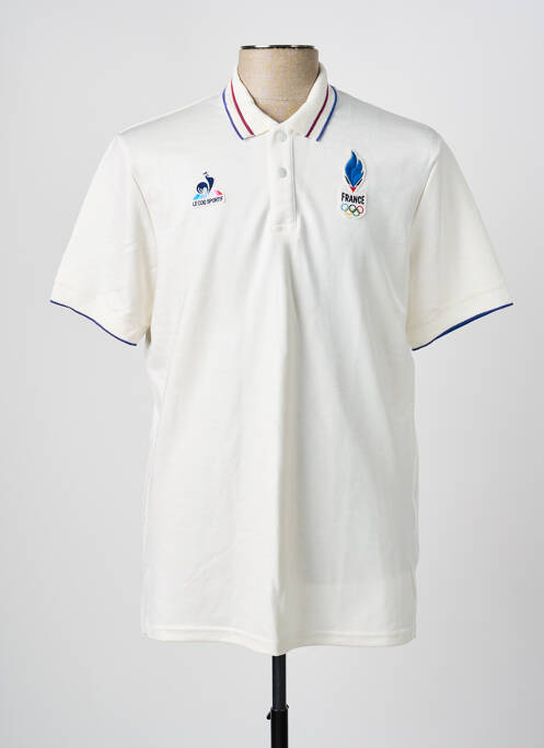 Polo coupe droite manches courtes blanc LE COQ SPORTIF homme