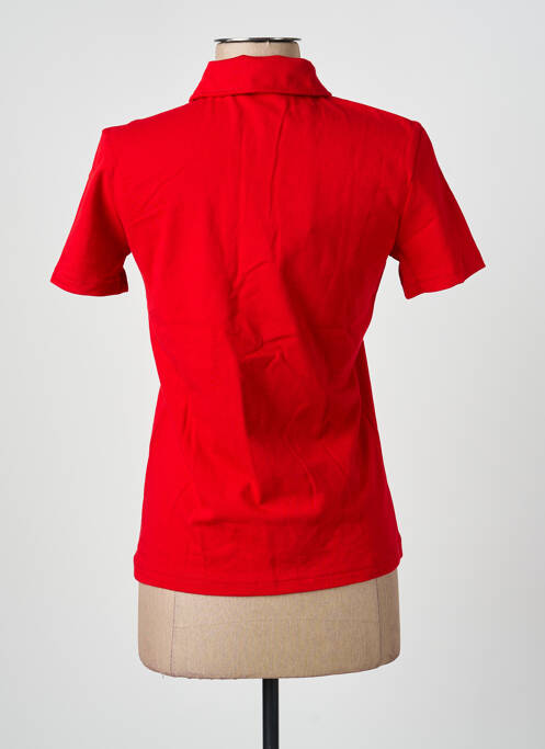 Polo fermeture boutonnée sur le devant manches courtes rouge LE COQ SPORTIF femme