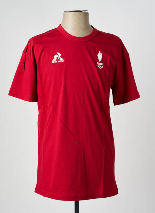 T-shirt stretch manches courtes rouge LE COQ SPORTIF homme