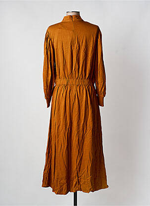 Robe longue manches longues manches longues jaune MINIMUM femme