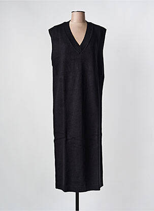 Robe pull coupe droite sans manche noir MINIMUM femme