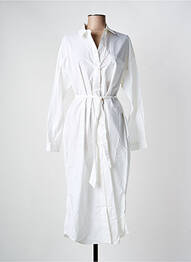 Robe mi-longue manches longues manches longues blanc MINIMUM femme