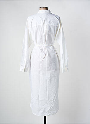 Robe mi-longue manches longues manches longues blanc MINIMUM femme
