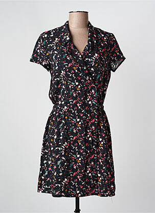 Robe courte manches courtes manches courtes noir I.CODE (By IKKS) femme