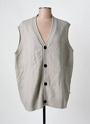 Gilet sans manche maille tricot gris MINIMUM femme