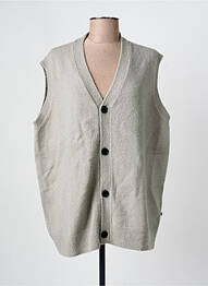 Gilet sans manche maille tricot gris MINIMUM femme