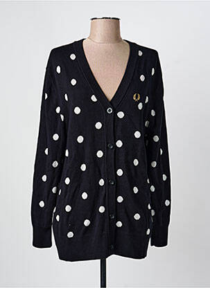 Gilet manches longues resserrée sur le bas noir FRED PERRY femme