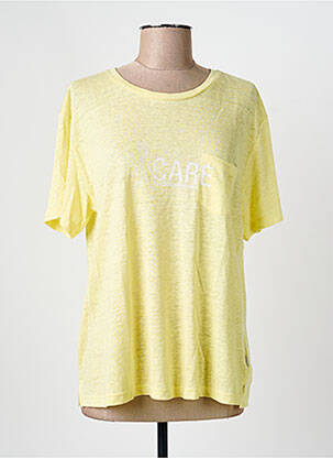 T-shirt coupe droite manches courtes jaune ECOALF femme
