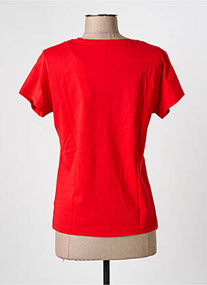T-shirt col v manches courtes rouge I.CODE (By IKKS) femme