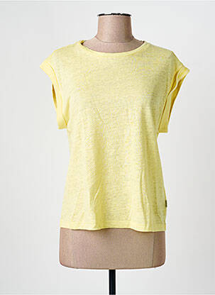 T-shirt coupe cintrée manches courtes jaune ECOALF femme