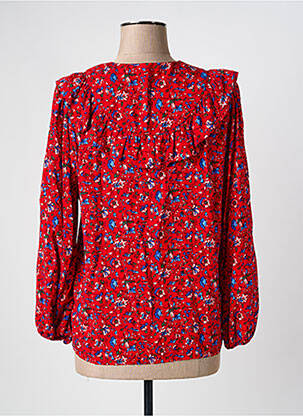 Chemisier imprimé fleurs manches longues rouge I.CODE (By IKKS) femme