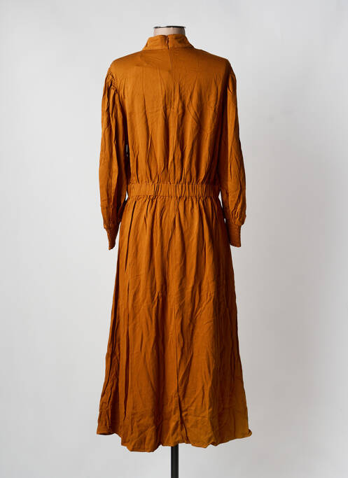 Robe longue manches longues manches longues jaune MINIMUM femme