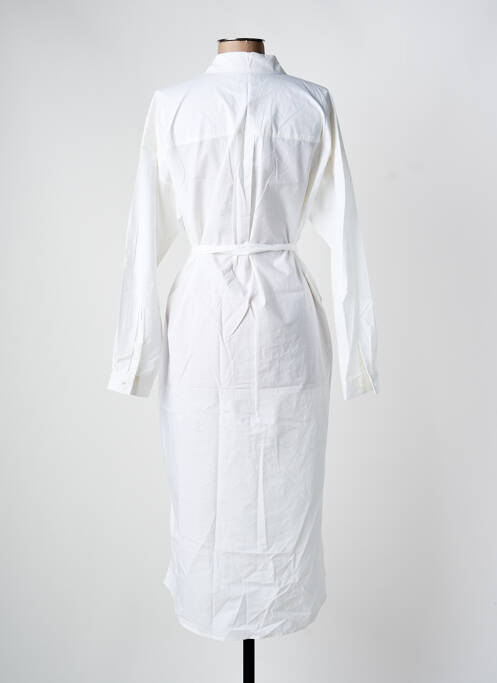 Robe mi-longue manches longues manches longues blanc MINIMUM femme