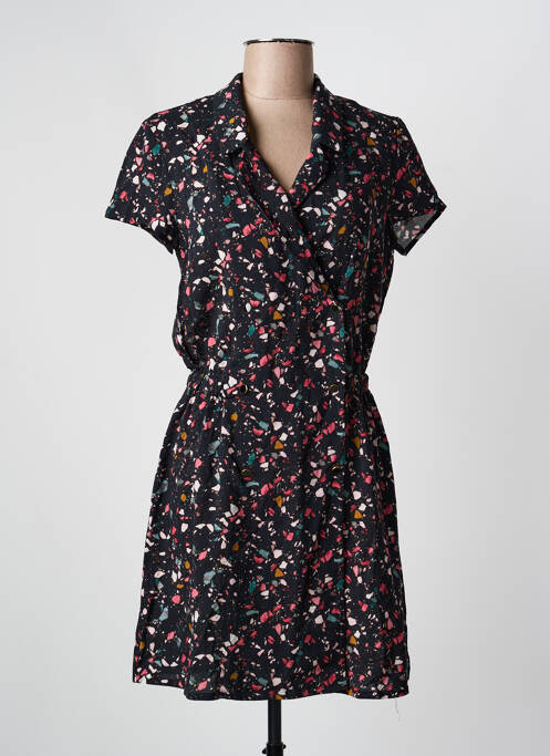 Robe courte manches courtes manches courtes noir I.CODE (By IKKS) femme
