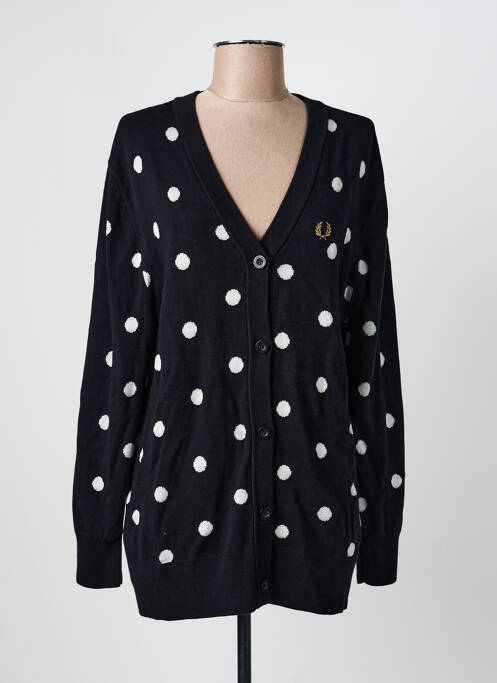 Gilet manches longues stretch noir FRED PERRY femme