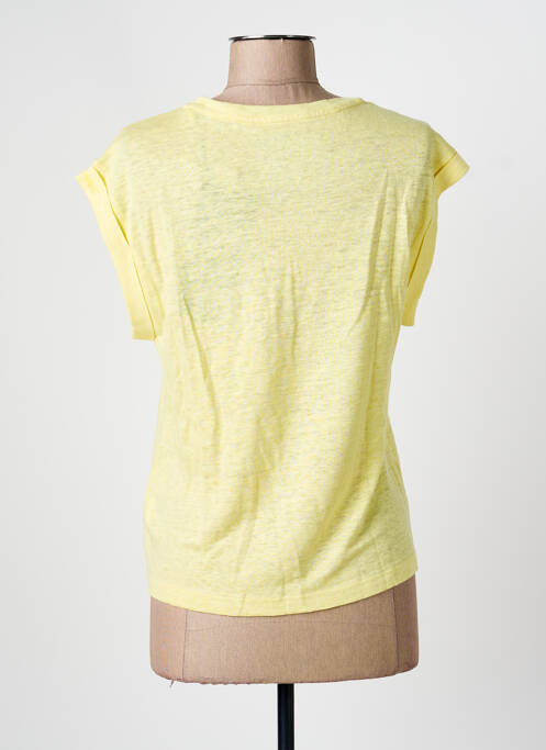 T-shirt coupe cintrée manches courtes jaune ECOALF femme
