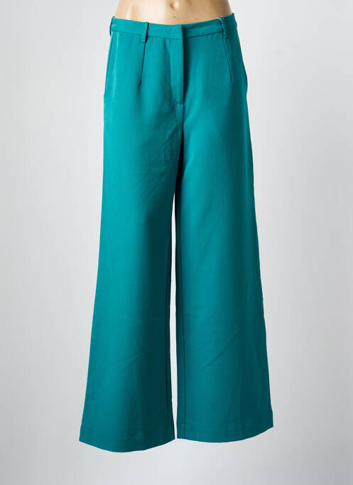 Pantalon large tissage crêpe vert MINIMUM femme