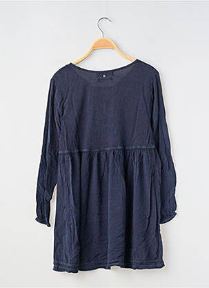 Robe mi-longue coupe évasée manches longues bleu TEDDY SMITH fille