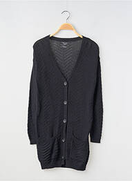 Gilet manches longues coupe droite noir TEDDY SMITH fille