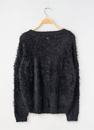 Pull coupe droite manches longues noir TEDDY SMITH fille