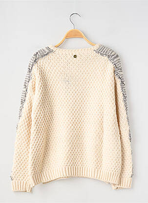 Pull coupe droite manches longues beige TEDDY SMITH fille