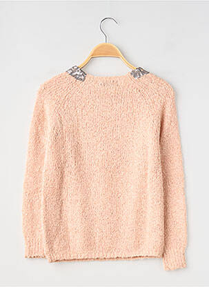 Pull coupe droite manches longues rose TEDDY SMITH fille