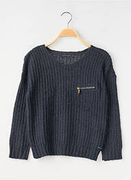 Pull resserrée sur le bas manches longues bleu TEDDY SMITH fille