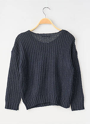 Pull resserrée sur le bas manches longues bleu TEDDY SMITH fille