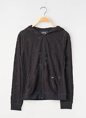 Gilet manches longues resserrée sur le bas noir CHIPIE fille