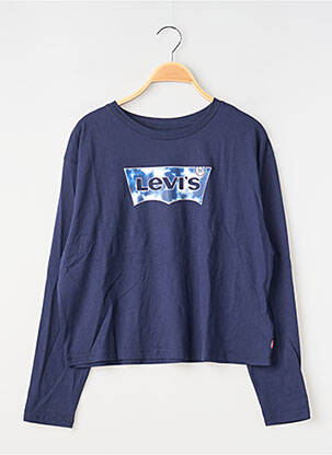Top coupe droite manches longues bleu LEVIS fille