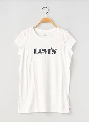 T-shirt coupe droite manches courtes blanc LEVIS fille