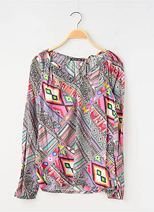 Blouse imprimé fantaisie manches longues rose TEDDY SMITH fille
