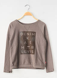 Sweat-shirt manches longues manches longues beige LEVIS fille