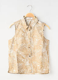 Chemisier col chemisier sans manche beige TEDDY SMITH fille
