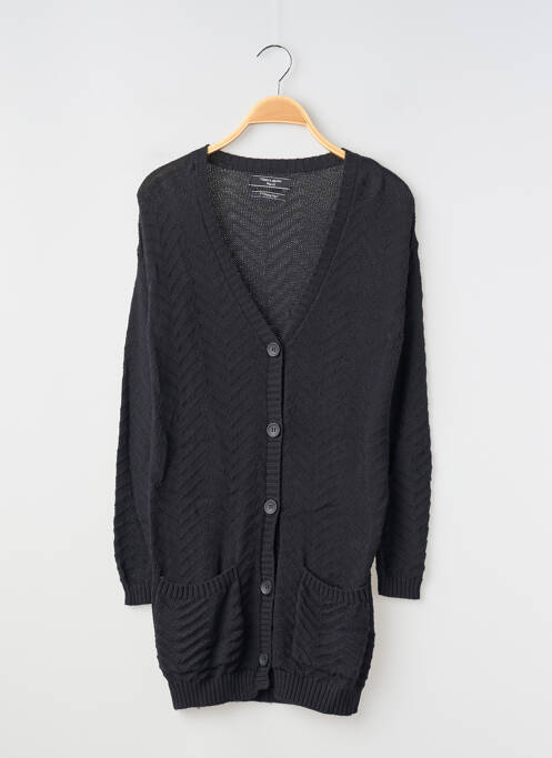 Gilet manches longues coupe droite noir TEDDY SMITH fille